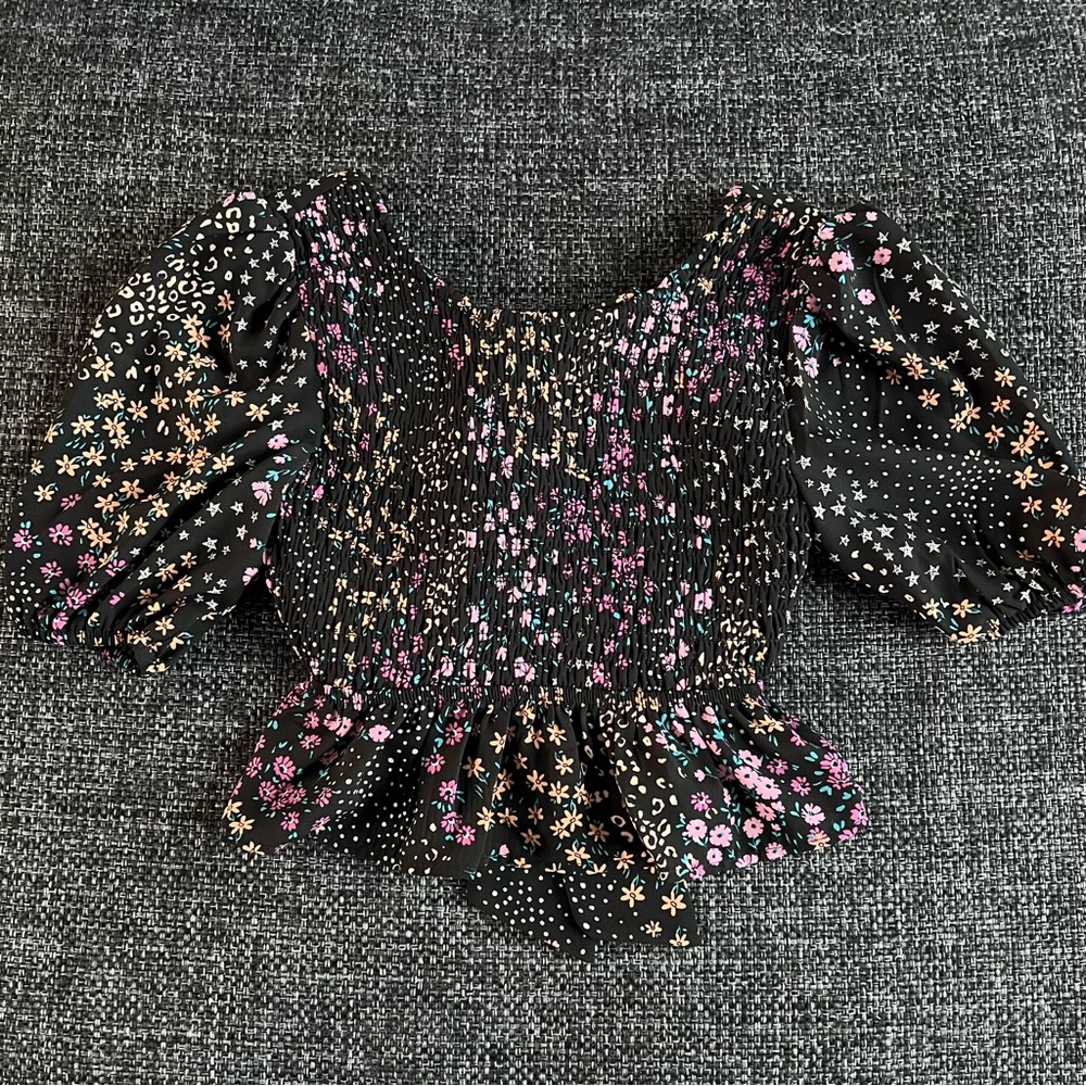 Franki’s Girls Floral Bowback Top Size 7
